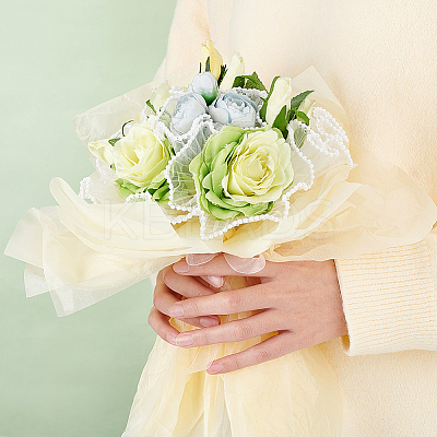 Wrinkled Wavy Polyester Flower Bouquets Wrapping Packaging FIND-WH0110-752-1