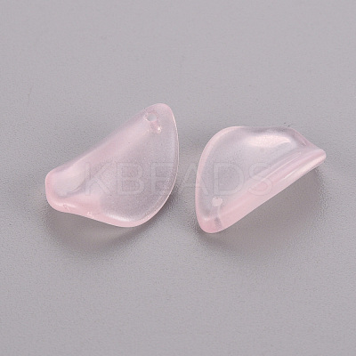 Transparent Imitation Jade Glass Pendants GLAA-T016-38-D01-1