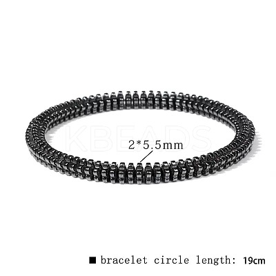 Synthetic Non-magnetic Hematite Beads Stretch Bracelets for Men RL7655-9-1