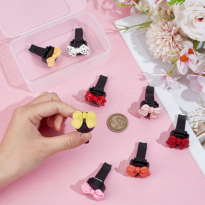 Bowknot Resin Car Air Vent Clips HJEW-OC00269-1