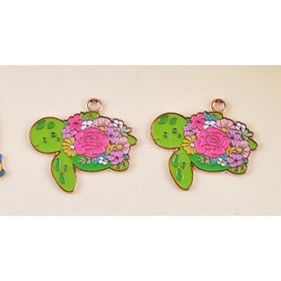 Alloy Enamel Pendants PW-WG21F84-05-1