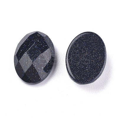 Synthetic Blue Goldstone Cabochons G-G760-A07-1