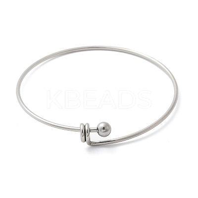 304 Stainless Steel Bangles for Women BJEW-C088-03P-1