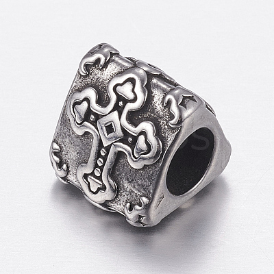 304 Stainless Steel European Beads STAS-P173-110AS-1