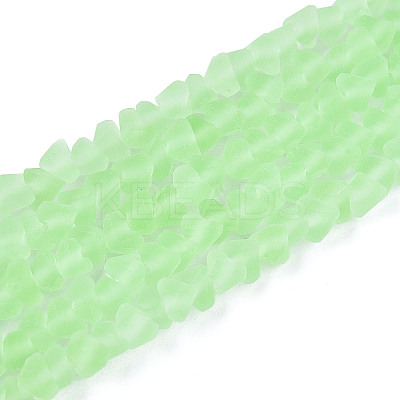 Frosted Transparent Glass Beads Strands LS-GLAA-N016-4mm-07-1