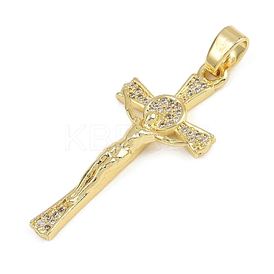 Brass Micro Pave Cubic Zirconia Pendants KK-Z123-23G-01-1