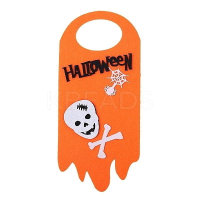 Halloween Theme Felt Door Knob Hangers SKUL-PW0001-091-1