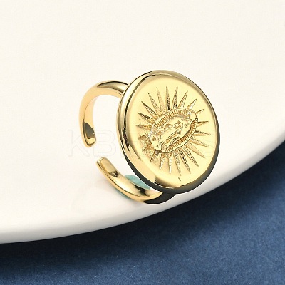 Brass Cuff Open Rings RJEW-C156-01G-1