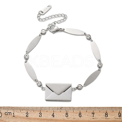 304 Stainless Steel Oval Link Bracelets BJEW-U030-01P-1