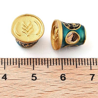 Alloy Enamel European Beads ENAM-M008-09G-02-1