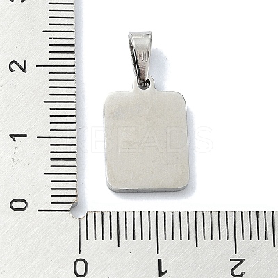304 Stainless Steel Pendants STAS-C097-56P-12-1