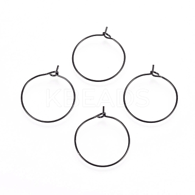 316L Surgical Stainless Steel Hoop Earring Findings STAS-D164-05B-1