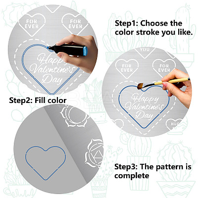 Valentine's Day Stainless Steel Metal Cutting Dies Stencils DIY-WH0289-090-1