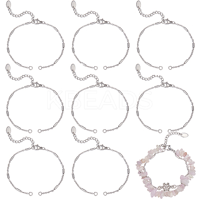 15Pcs Handmade 304 Stainless Steel Bracelet Making AJEW-BBC0002-15-1