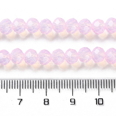 Baking Paint Transparent Glass Beads Strands DGLA-A034-J6MM-D09-1