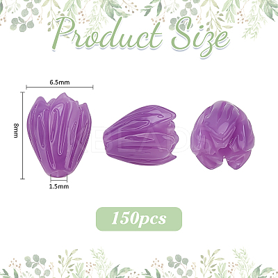 150Pcs Opaque Resin Beads RESI-PH0002-76A-1