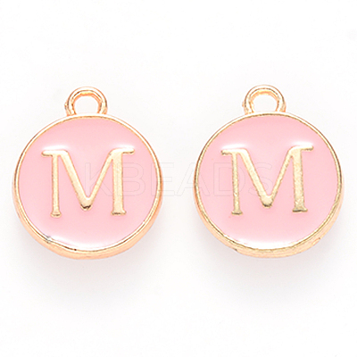 Golden Plated Alloy Enamel Charms X-ENAM-S118-07M-1