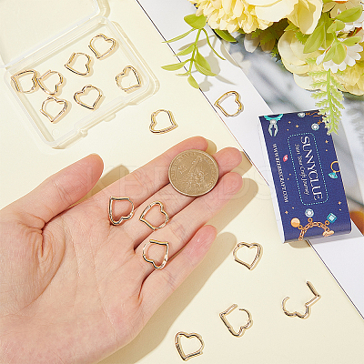 10 Pairs Brass Hoop Earrings for Women EJEW-SC0001-63A-1