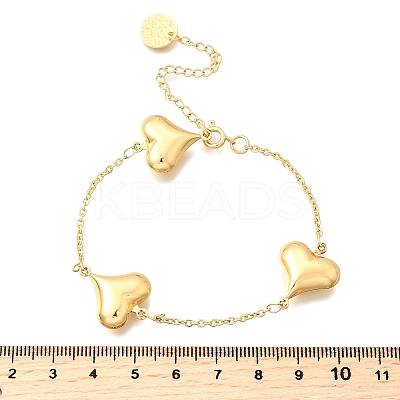 304 Stainless Steel Link Bracelets for Women BJEW-P354-01A-G-1