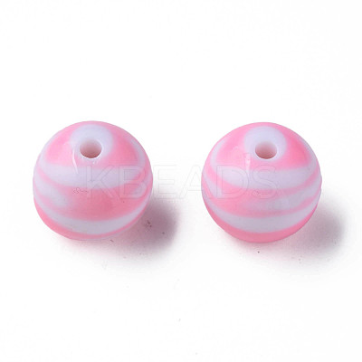 Opaque Striped Acrylic Beads MACR-S373-27B-05-1