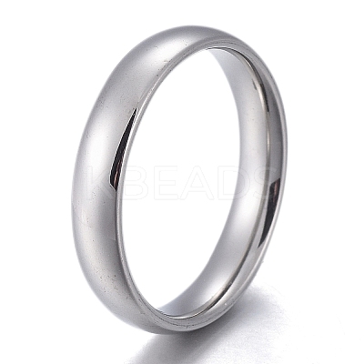Non-Tarnish 304 Stainless Steel Flat Plain Band Rings STAS-I160-C-17mm-P-1