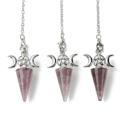 Natural Mixed Stone Cone Dowsing Pendulum Big Pendants G-C114-01P-1