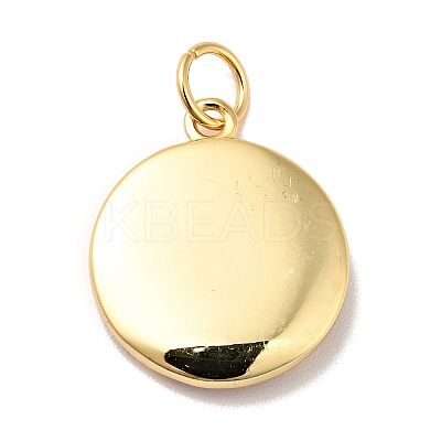 Rack Plating Brass Micro Pave Cubic Zirconia Pendants X-KK-H431-09G-B-1