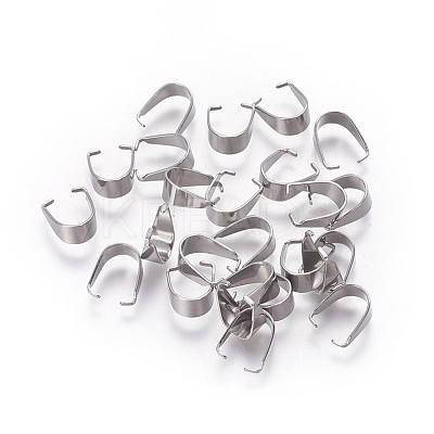 Tarnish Resistant 201 Stainless Steel Snap on Bails STAS-I101-41E-P-1