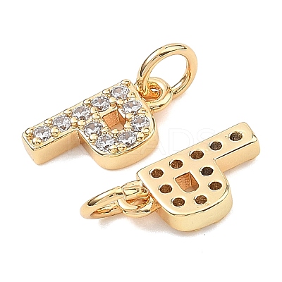 SHEGRACE Brass Micro Pave Clear Cubic Zirconia Pendants XGRQ29086-394G-P-1