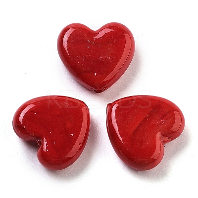 Heart Handmade Lampwork Beads LAMP-U003-01I-1
