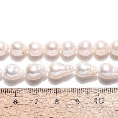 Baroque Natural Nucleated Pearl Keshi Pearl Beads Strands PEAR-S020-F12-01-1