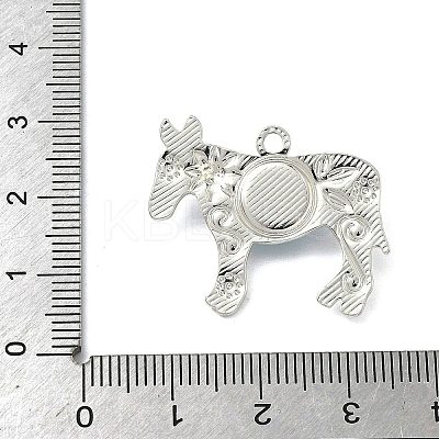 304 Stainless Steel with Dyed Synthetic Turquoise Pendants STAS-G374-05S-03-1