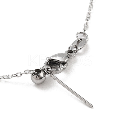 Adjustable 304 Stainless Steel Cable Chain Necklaces NJEW-K270-06P-1