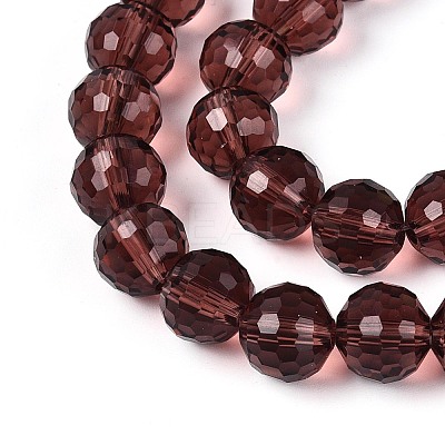 Transparent Glass Bead Strands GLAA-R095-8mm-36-1