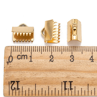 Ion Plating(IP) 304 Stainless Steel Ribbon Crimp Ends STAS-F075-02-1