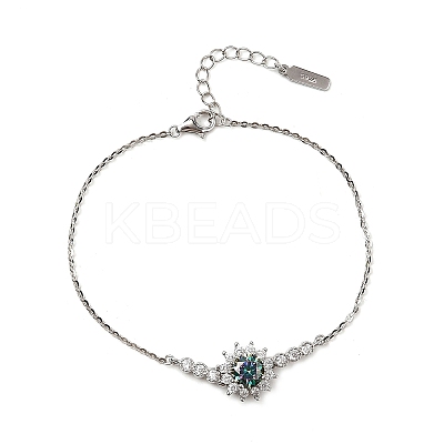 925 Sterling Silver Link Bracelets BJEW-D346-04B-P-1