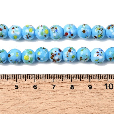 Handmade Lampwork Beads Strands LAMP-H071-01B-08-1