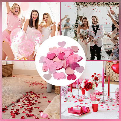 5 Bags Paper Heart Confetti AJEW-CP0011-74B-1