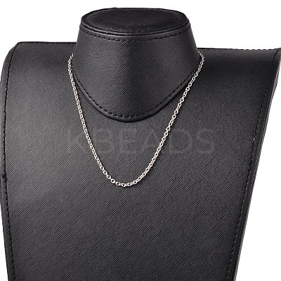 Tarnish Resistant 304 Stainless Steel Cable Chain Necklaces NJEW-JN01526-01-1