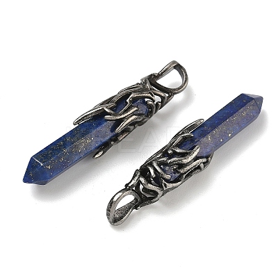 Dyed Natural Lapis Lazuli Pendants G-H332-10AS-07-1