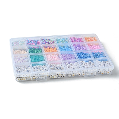 DIY Donut Glass & Acrylic Beads Bracelets Making Kits DIY-FS0007-68-1