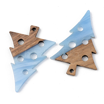 Resin & Walnut Wood Pendants RESI-S389-030A-1