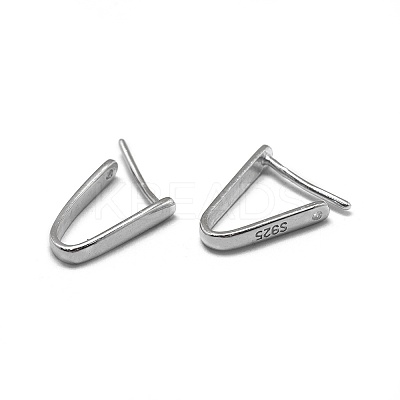Anti-Tarnish Rhodium Plated 925 Sterling Silver Pendant Bails STER-L057-080A-P-1