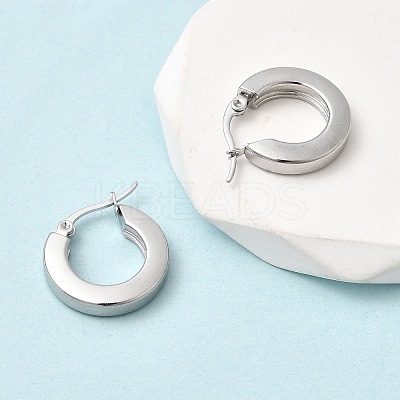 201 Stainless Steel Hoop Earrings EJEW-Z151-10P-02-1