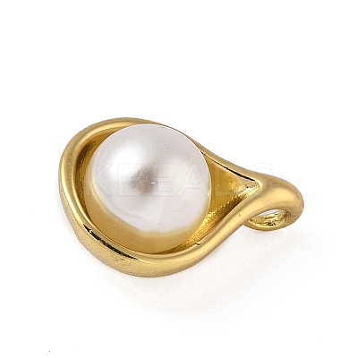 Plastic Imitation Pearl Pendants LS-STAS-P408-19G-1