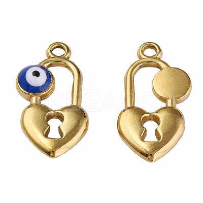304 Stainless Steel Enamel Pendants STAS-N087-53-03G-1