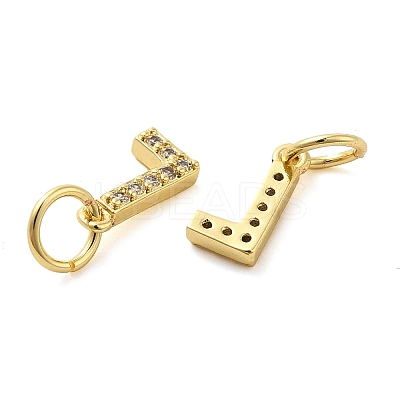 Brass Micro Pave Cubic Zirconia Pendants KK-M273-02G-L-1