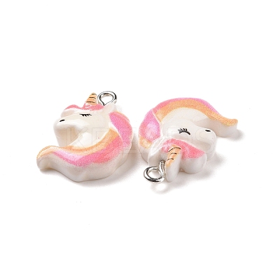 Opaque Resin Pendants RESI-J023-12A-1