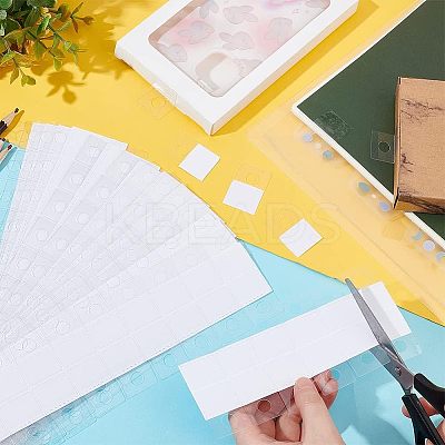 300Pcs Transparent PVC Self Adhesive Hang Tabs CDIS-HY0001-01-1