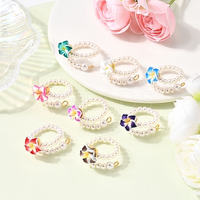 Handmade Polymer Clay Cuff Rings RJEW-JR00917-02-1